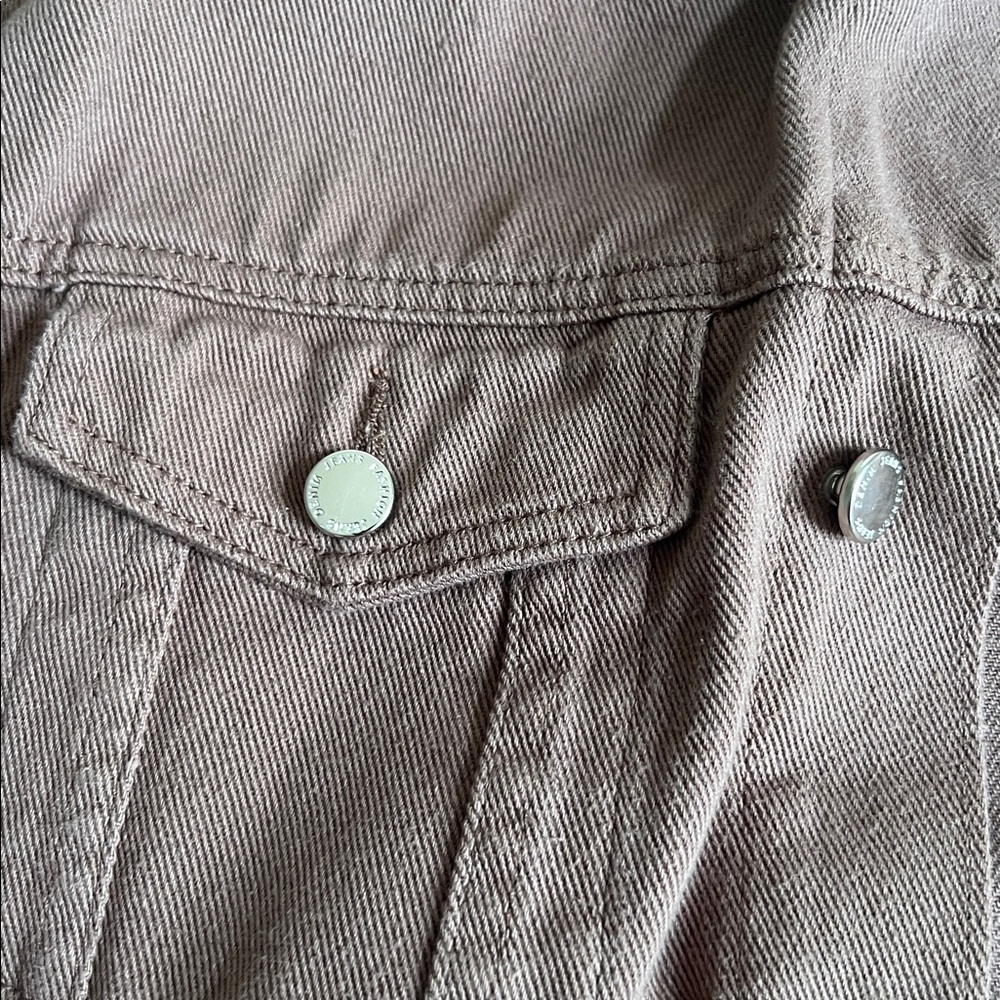 SHEIN Men's Chocolate Brown Denim Jacket - Picture 3 of 4